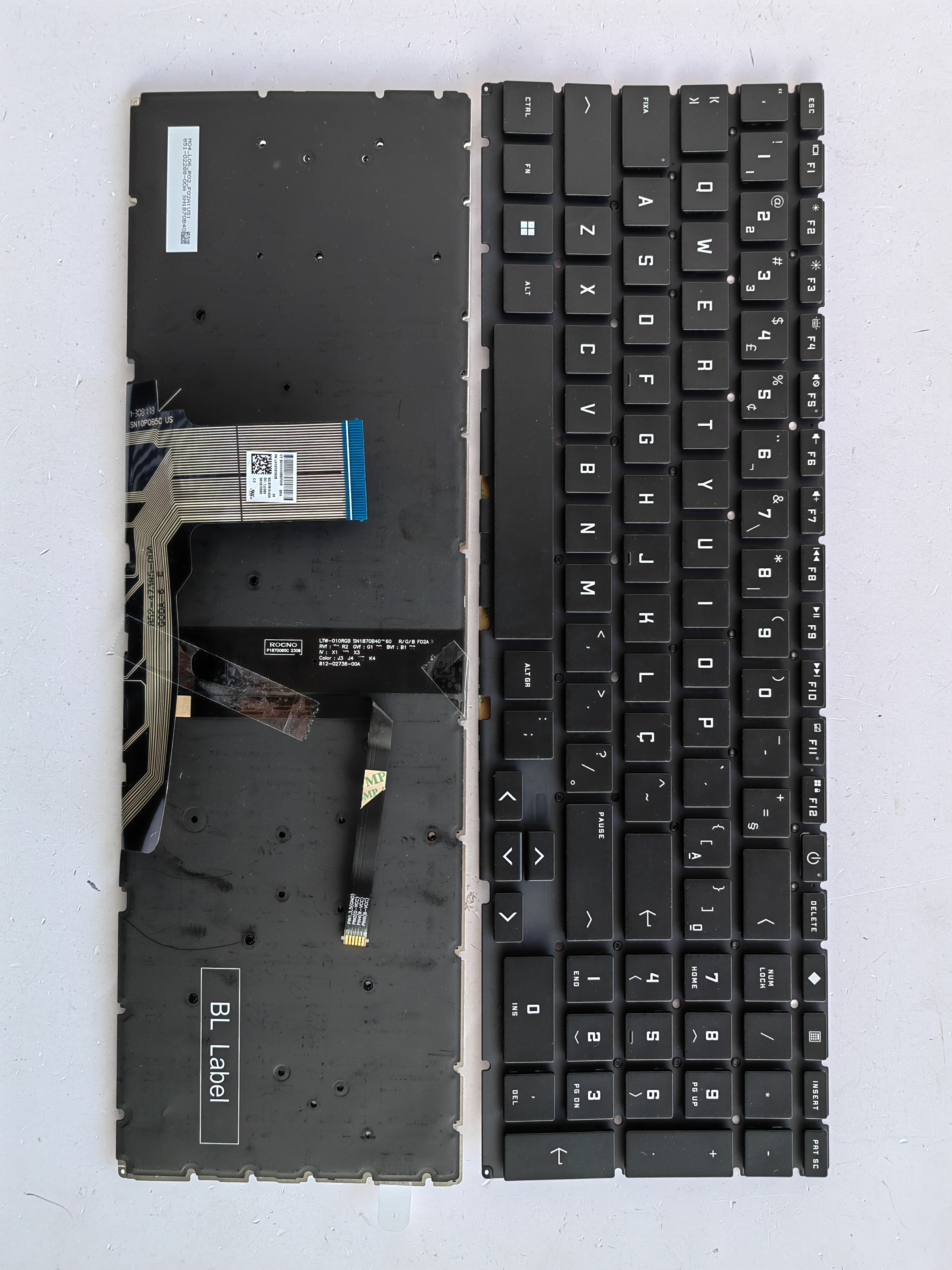 Picture of New Replacement Laptop Keyboard For HP 15-FA/16-R/16-D/16-E/16-S Colorful backlight Enter BLACK Backlit BR Layout